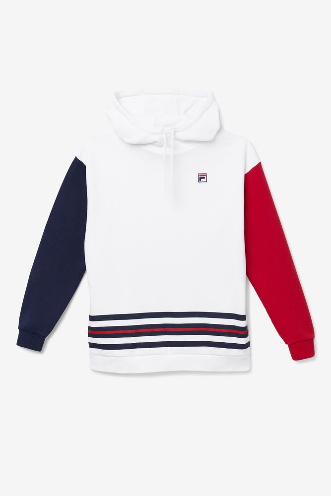 Fila Hoodie Indu Womens White/Navy/Red - India HFB-724981